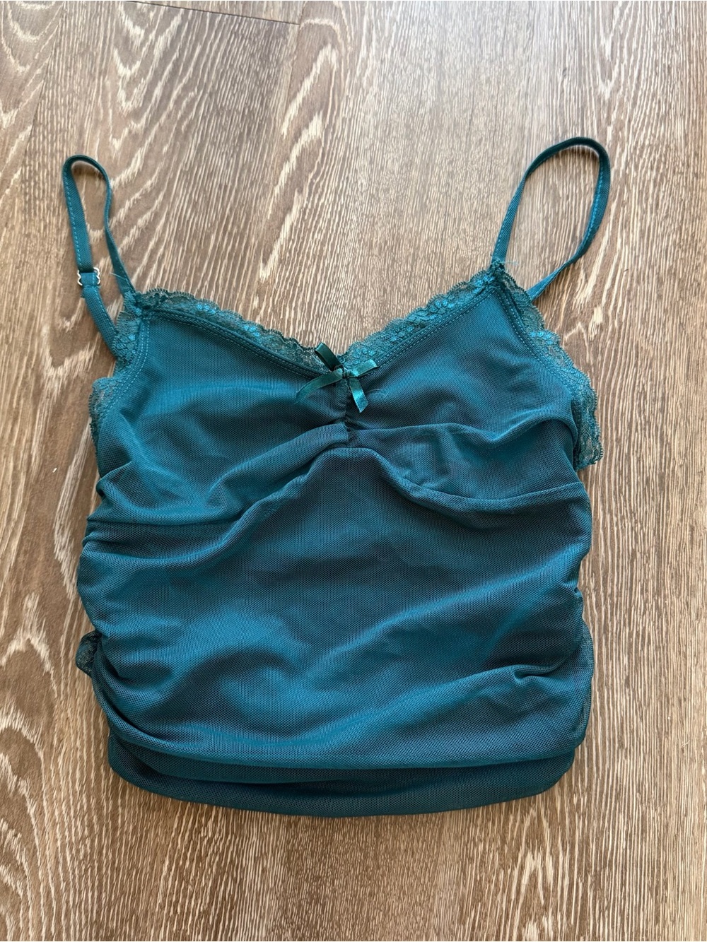 Forever 21 Teal Lace-Trim Cami
